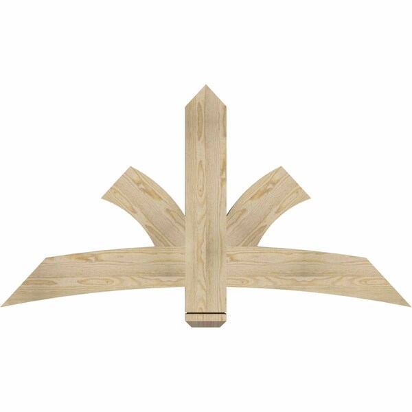 Ekena Millwork Davenport Rough Sawn Timber Gable Bracket, Douglas Fir, 60"W x 32"H x 2"D x 6"F, 13/12 Pitch GBW060X32X0206DAV00RDF - main